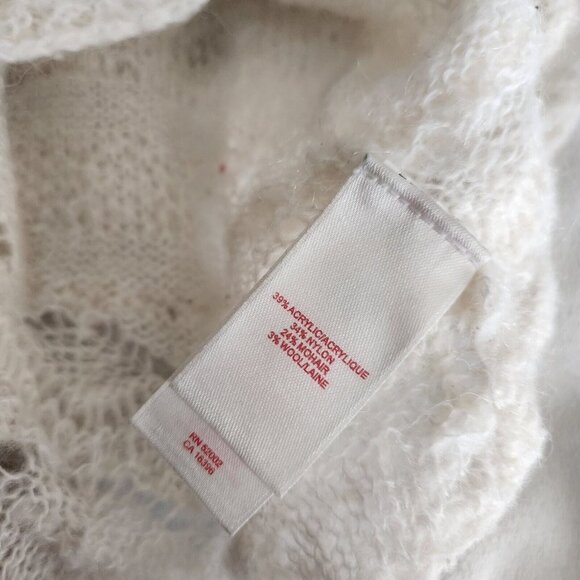 Anthropologie Tapemeasure 3D Crochet Sweater Boho Mohair Wool Cowl Neck - Picture 10 of 12